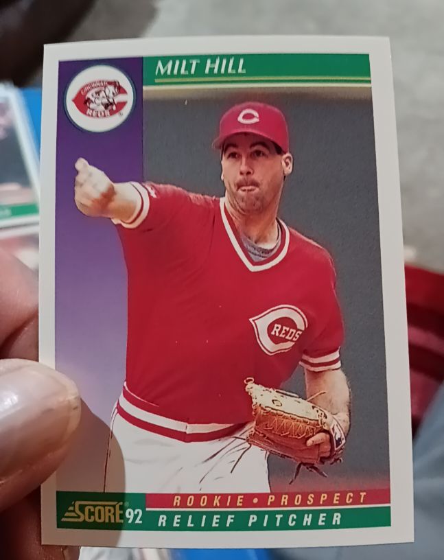 1992 Score #820 Milt Hill — front