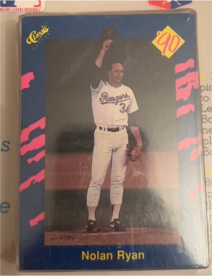 1990 Classic Blue #1 Nolan Ryan — front