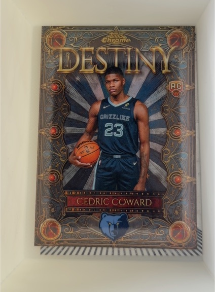 2025-26 Topps Chrome Destiny #D-10 Cedric Coward Rookie Card — front