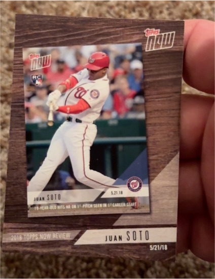 2019 Topps Now Review #TN-5 Juan Soto — front