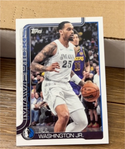 2025-26 Topps #173 P.J. Washington Jr. Dallas Mavericks — front