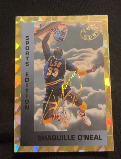 1992-93 Sports Edition Top Guns #NNO Shaquille O'Neal — front