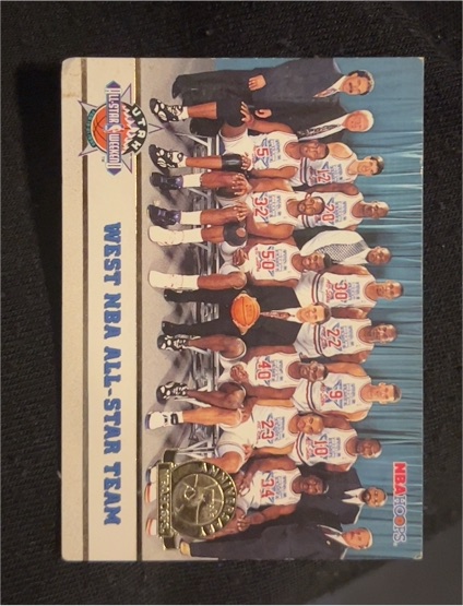 1993 NBA Hoops #282 West NBA All-Star Team — front