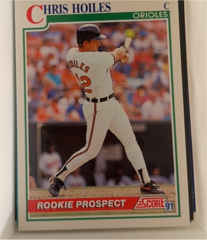 1991 Score #334 Chris Hoiles — front