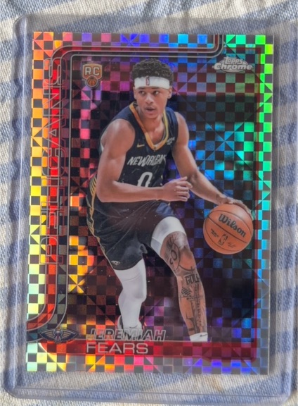 2025-26 Topps Chrome #257 Jeremiah Fears X-Fractor — front