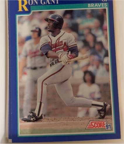 1991 Score #448 Ron Gant — front