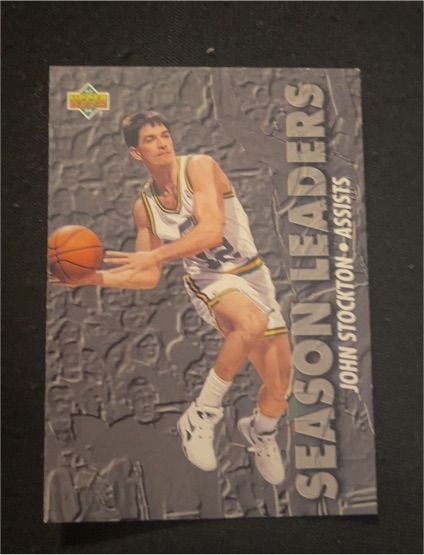 1993-94 Upper Deck #168 John Stockton Utah Jazz Season Leaders — front
