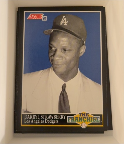 1991 Score #864 Darryl Strawberry The Franchise Los Angeles Dodgers — front