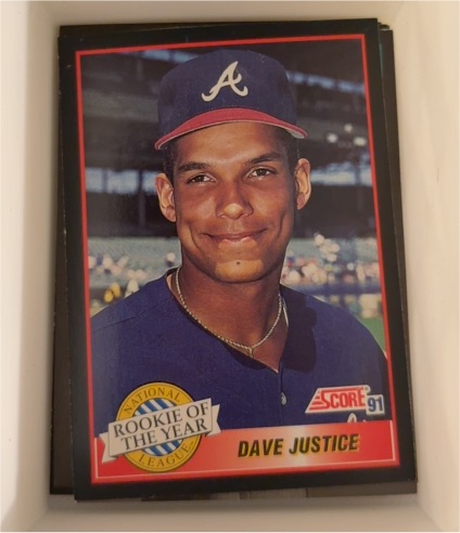 1991 Score #880 Dave Justice — front