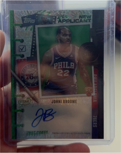 2025-26 Topps New Applicants #NA-JO Johni Broome — front