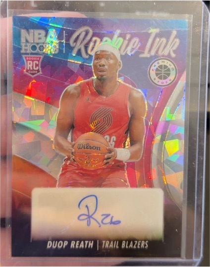 2023-24 Panini NBA Hoops Premium Stock Rookie Ink #24 Duop Reath — front