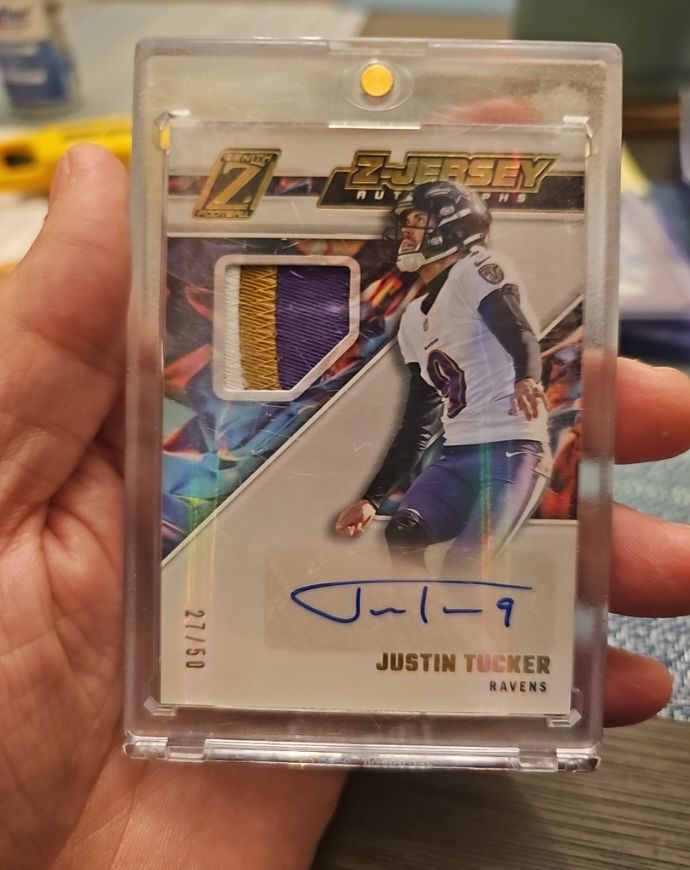 2022 Panini Zenith Z-Jersey Autographs # Justin Tucker — front