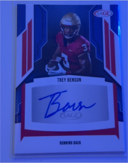 2024 Sage HIT Low Series #A-TB Trey Benson Autographs — front