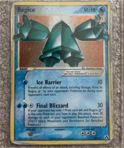 2006 Pokemon EX Legend Maker #90 Regice Gold Star — front