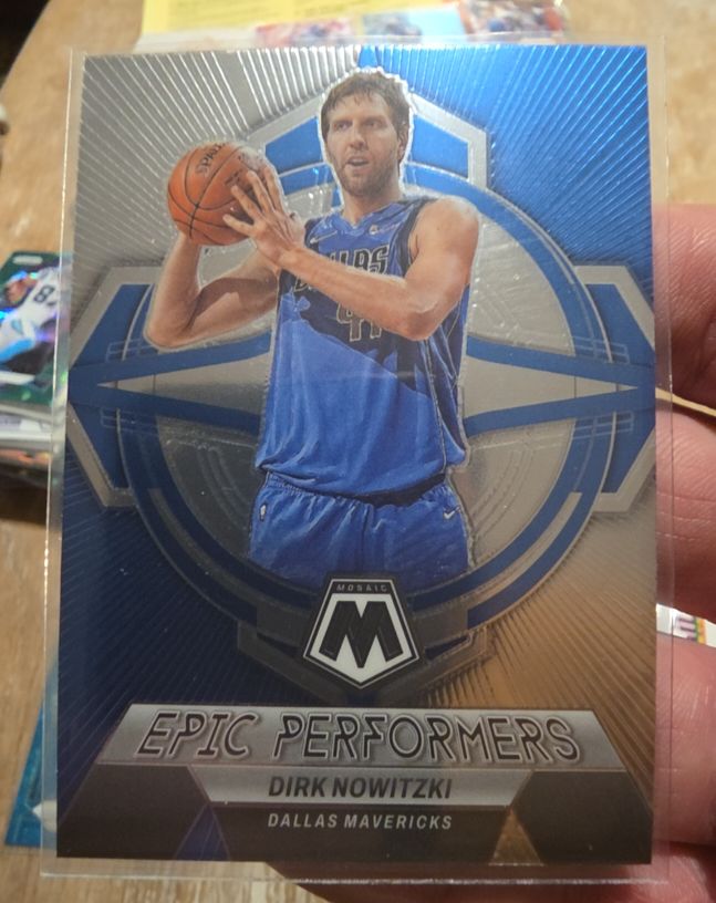 2022-23 Panini Mosaic #12 Dirk Nowitzki Epic Performers Dallas Mavericks — front