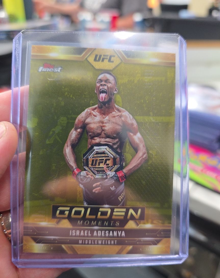 2025 Topps Finest UFC #GM-9 Israel Adesanya Golden Moments — front