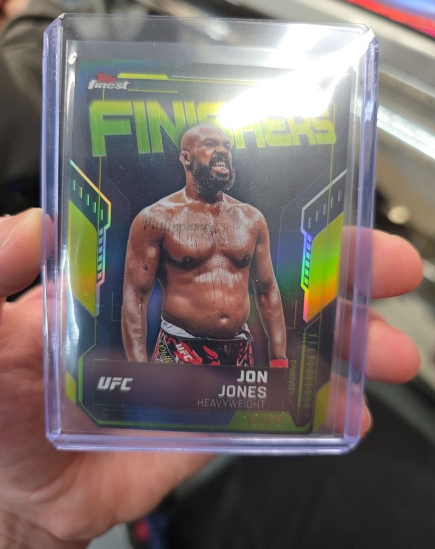 2025 Topps Finest UFC #FN-15 Jon Jones Finishers — front