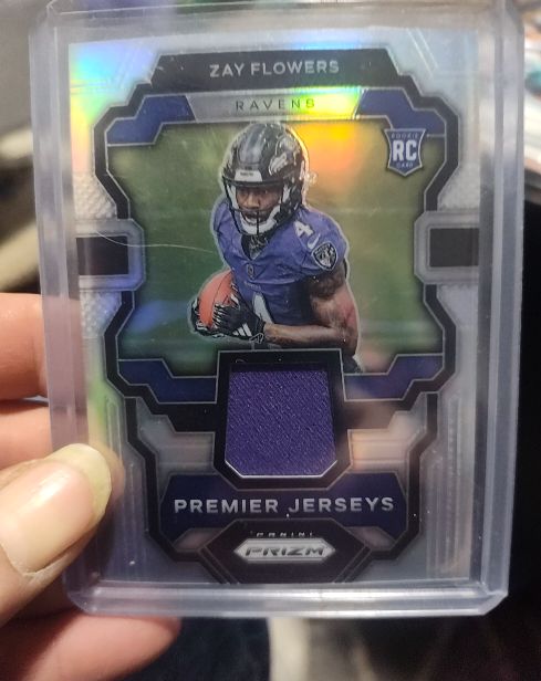 2023 Panini Prizm Premier Jerseys #PJ-ZF Zay Flowers — front