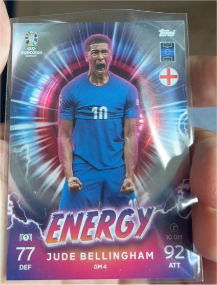 2024 Topps Match Attax UEFA Euro #GM4 Jude Bellingham Energy — front