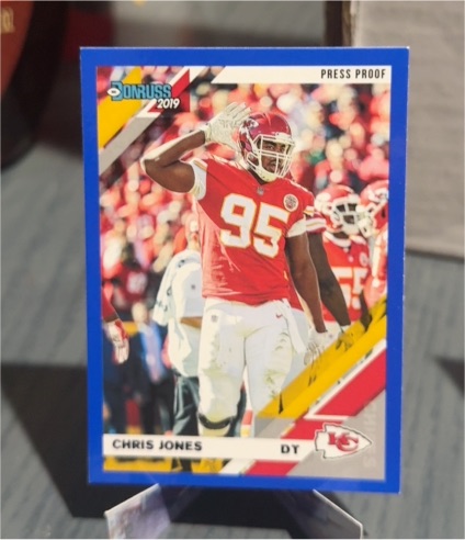 2019 Donruss #7 Chris Jones Press Proof Blue — front