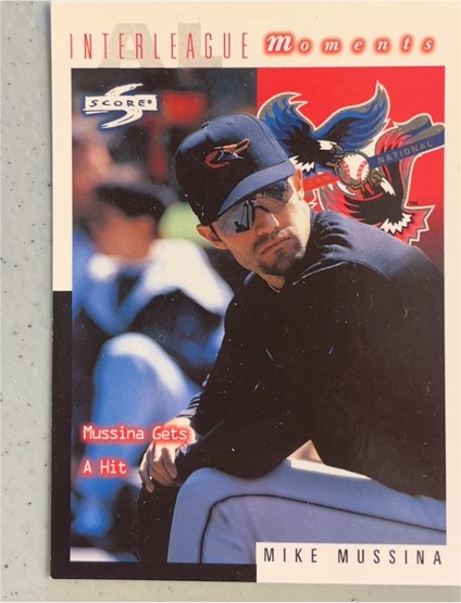 1998 Score Interleague Moments #258 Mike Mussina — front