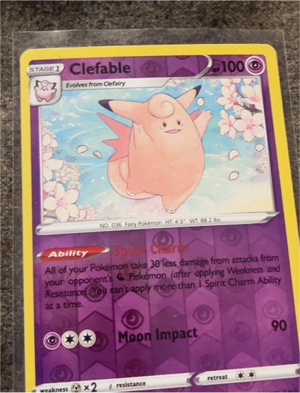 2022 Pokémon TCG Lost Origin #063 Clefable — front