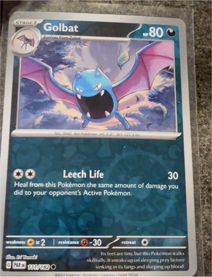 2023 Pokémon TCG SV04: Paradox Rift #111 Golbat — front