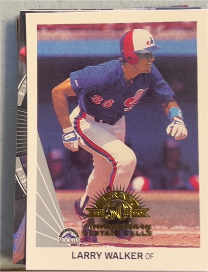 1998 Leaf #154 Larry Walker — front