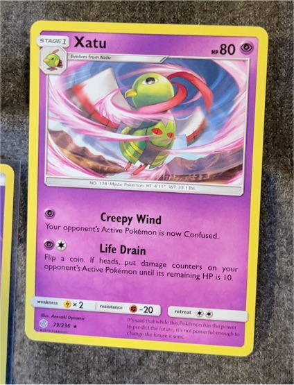 2019 Pokémon SM Cosmic Eclipse #79 Xatu — front