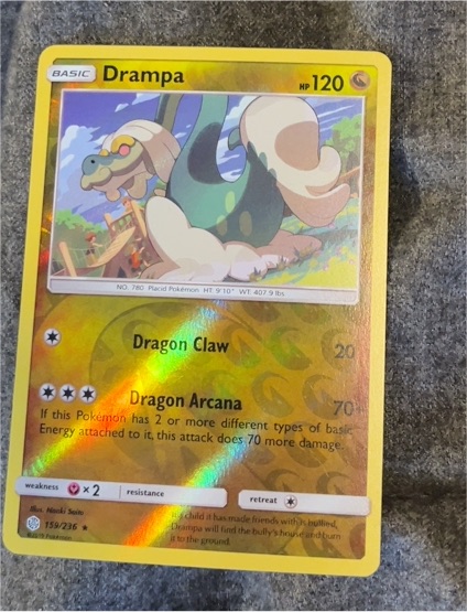 2019 Pokemon Sun & Moon Cosmic Eclipse #159 Drampa — front
