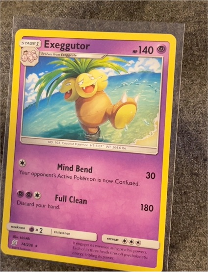 2019 Pokémon Unified Minds #74 Exeggutor — front