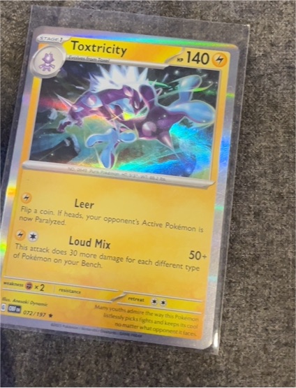 2023 Pokémon Toxtricity #072 Obsidian Flames — front