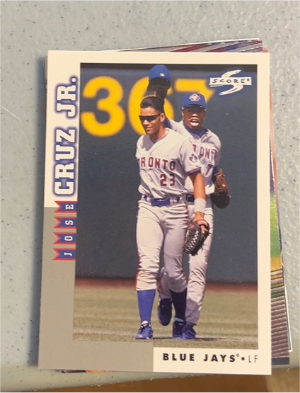 1998 Score Rookie & Traded #RT17 Jose Cruz Jr. — front