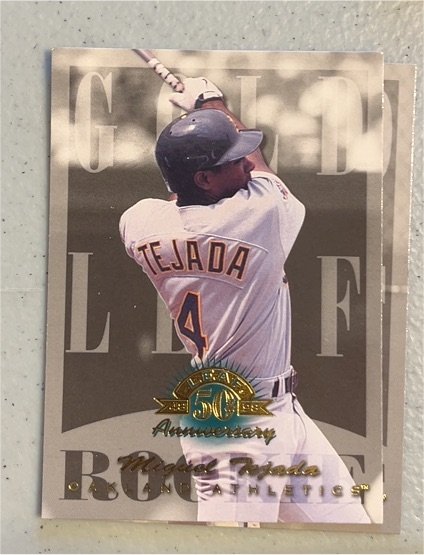 1998 Leaf 50th Anniversary #186 Miguel Tejada Rookie — front