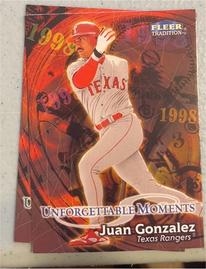 1998 Fleer Tradition #582 Juan Gonzalez — front