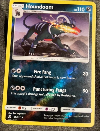 2017 Pokémon Crimson Invasion #59 Houndoom — front
