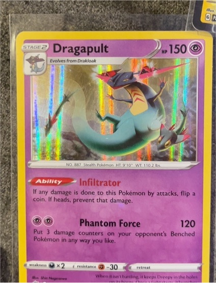 2020 Pokémon Sword & Shield Rebel Clash #91 Dragapult — front