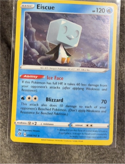 2020 Pokémon TCG Rebel Clash #054 Eiscue — front
