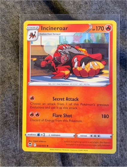 2022 Pokémon Silver Tempest #032 Incineroar — front