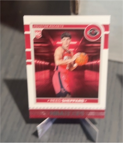 2024-25 Panini NBA Hoops #233 Reed Sheppard Rookie Houston Rockets — front