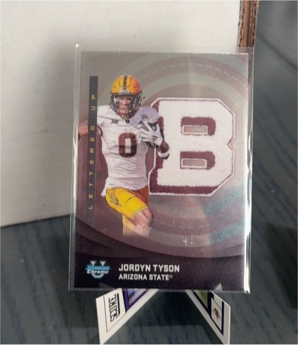 2025 Bowman University Chrome #LU-22 Jordyn Tyson Lettered Up — front