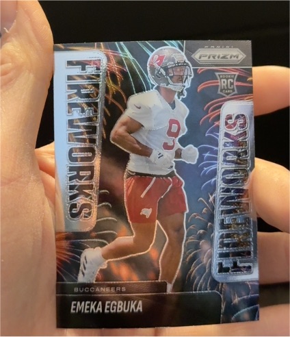 2025 Panini Prizm Fireworks #2 Emeka Egbuka — front