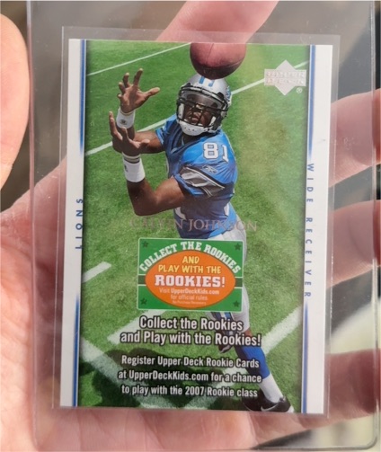 2007 Upper Deck #NNO Calvin Johnson Collect the Rookies RC — front