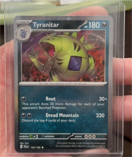 2023 Paldea Evolved #135 Tyranitar — front