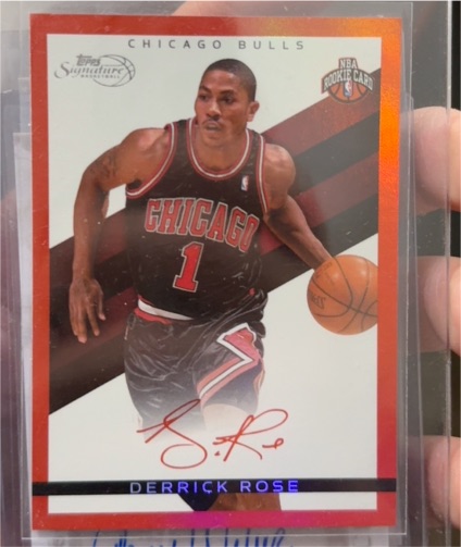 2008 Topps Signature #TS-DR Derrick Rose — front