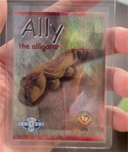 1999 Ty Beanie Babies Series 2 #274 Ally the Alligator — front