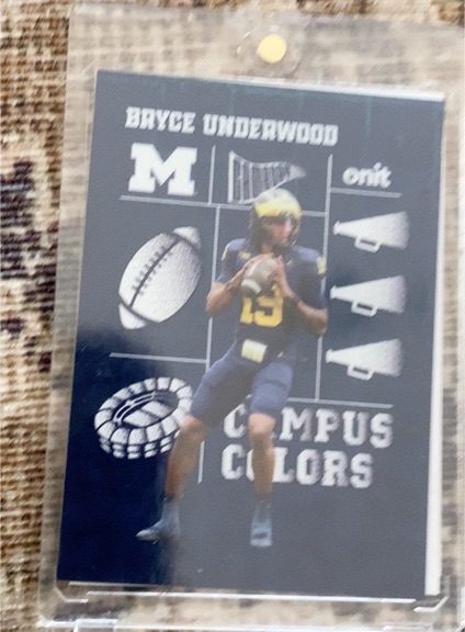 2025 Onit Bryce Underwood Campus Colors #CC-1 Michigan Wolverines — front