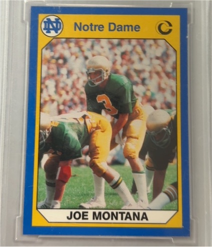 1990 Collegiate Collection #1 Joe Montana — front