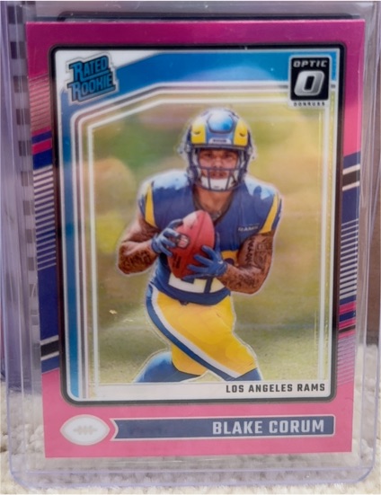 2024 Donruss Optic #208 Blake Corum Rated Rookie Pink Prizm — front