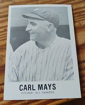 1980 TCMA Renata Galasso #126 Carl Mays — front